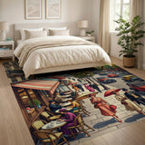 Vintage Paris Arc de Triomphe Cafe Street Rug