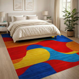 Multi-color and Patterns Geometric Modern Vibrant Multi-Color Geometric Abstract Area Rug