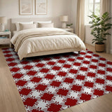 Geometric Modern Red Bold Red Diamond Geometric Area Rug