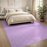 Pink Hexagon Geometric Modern Area Rug