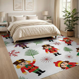 Nutcracker Holiday Cartoon Pattern Area Rug