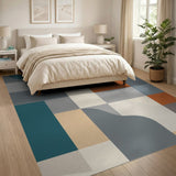 Geometric Abstract Multi-Color Area Rug