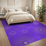 Purple Mandala Sunburst Area Rug