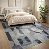 Abstract Geometric Overlapping Circles Rug