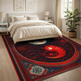 Red Yin-Yang Persian Area Rug