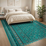 Teal Persian Intricate Motif Area Rug