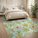Vintage Daisy Floral Area Rug