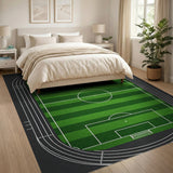 Soccer Field Turf Area Rug