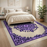 Purple Mandala Medallion Persian Rug