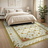 Exquisite Cream Gold Floral Persian Rug