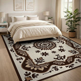 Beige Traditional Persian Medallion Area Rug