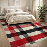 Bold Red Black Buffalo Plaid No. 2 Area Rug