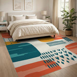 Bold Abstract Multi-Color Area Rug