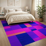 Geometric Modern Vibrant Geometric Patchwork Area Rug