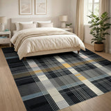 Bold Multi-Color Plaid Geometric Area Rug