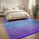 Ombr Pink-to-Blue Scales Area Rug