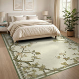 Vintage Floral Blossom Border Area Rug