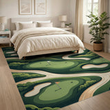 Aerial Golf Course Greens Area Rug