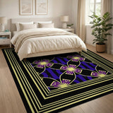 Multi-color and Patterns Purple Starburst Geometric Area Rug