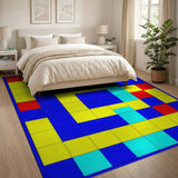Vibrant Geometric Modern Vibrant Multi-Color Geometric Area Rug