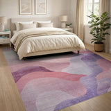 Blush Wave Abstract Area Rug