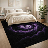 Purple Purple Cosmic Vortex Area Rug