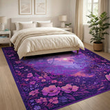Purple Enchanted Forest Path Area Rug