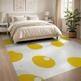 Sunny Yellow Egg Abstract Area Rug