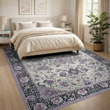 Purple Floral Vintage No. 17 Area Rug