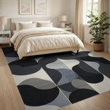 Bold Geometric Black White No. 2 Area Rug