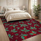 Festive Holly Berry Area Rug