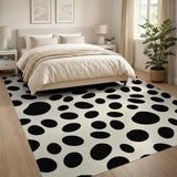 Dalmatian Spot Black White Area Rug