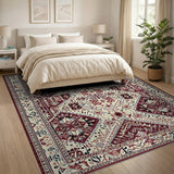 Red Persian Geometric Heritage Area Rug