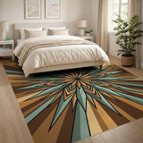 Multi-color and Patterns Radiant Starburst Geometric Area Rug