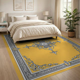 Ornate Gold Mandala Area Rug