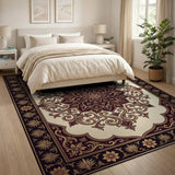 Opulent Purple Mandala Persian Area Rug
