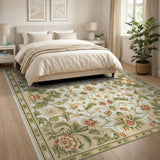 Ornate Floral Vintage Cream Area Rug