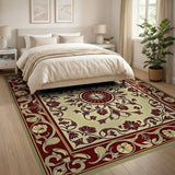 Ornate Traditional Persian Area Rug with Floral Medallion