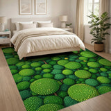 Whimsical Green Pom-Pom Forest Area Rug
