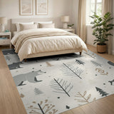 Grey Bear Woodland Tribal Area Rug