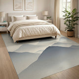 Misty Layered Mountains Area Rug