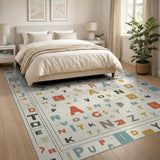 Playful Multi-Color Alphabet Area Rug