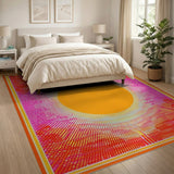 Multi-color and Patterns Geometric Modern Radiant Sunburst Geometric Area Rug