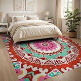 Vibrant Boho Mandala Area Rug