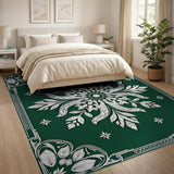 Ornate Green Ornate Green Floral Medallion Area Rug