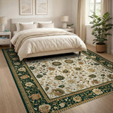 Multi-color and Patterns Ivory Traditional Persian Floral Area Rug