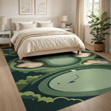 Coastal Golf Course Aerial Greens Area Rug