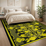 Geometric Modern Bold Yellow Geometric Abstract Area Rug