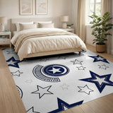 Navy Stars Crescent Moons Kids Area Rug