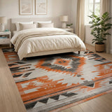 Terracotta Southwestern Geometric Area Rug